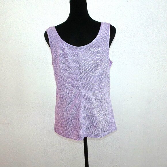Forever 21, Purple glitter stretch tank top, with double layers. - Picture 6 of 9
